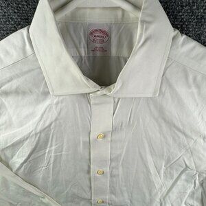 Brooks Brothers Makers Cotton Long Sleeve Button Up Shirt Non Iron Size 16.5